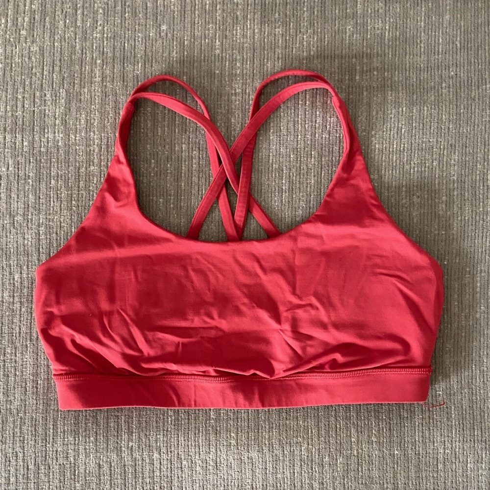 Lululemon rust red sports bra